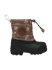 mikk-line Botki zimowe w kolorze czarno-brązowym