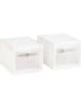 heine home 2er-Set: Aufbewahrungsboxen in Weiß - (B)30 x (H)25 x (T)40 cm