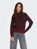 ONLY Pullover in Bordeaux/ Schwarz