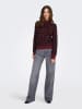 ONLY Pullover in Bordeaux/ Schwarz