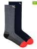 Salewa 2-delige set: functionele sokken "Alpine" donkerblauw/grijs/rood