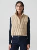 OPUS Doorgestikte bodywarmer beige