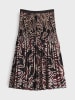OPUS Rok zwart/bordeaux/beige