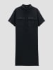 Someday Leinen-Kleid in Schwarz