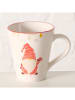 Boltze Jumbotasse ''Noelo'' in Weiß/ Rot - 440 ml