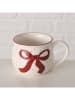 Boltze 2-delige set: koppen "Boucle" wit/rood - 180 ml
