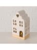 Boltze LED-Dekoaufsteller "Burgos" in Creme/ Beige - (B)11,5 x (H)21 x (T)8,5 cm