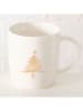 Boltze 4-delige set: koppen "Brilly" wit/goudkleurig - 320 ml