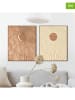 Orangewallz 2er-Set: Gerahmte Kunstdrucke "Sun & Moon"