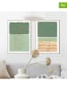 Orangewallz Druki artystyczne (2 szt.) "Colours, Dots & Stipes" w ramce