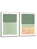 Orangewallz 2er-Set: Gerahmte Kunstdrucke "Colours, Dots & Stipes"