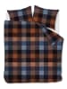 Beddinghouse Flanellen beddengoedset ''Beckett'' bruin/blauw
