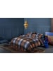Beddinghouse Flanellen beddengoedset ''Beckett'' bruin/blauw