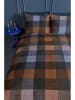 Beddinghouse Flanellen beddengoedset ''Beckett'' bruin/blauw