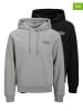 Jack & Jones Bluzy (2 szt.) w kolorze czarno-szarym
