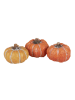 Clayre & Eef 3er-Set: Dekoobjekte "Kürbis" in Orange/ Gelb - (H)4 cm