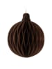 Clayre & Eef 2-delige set: papieren kerstkogels bruin - (H)10 x Ø 8 cm