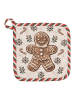 Clayre & Eef Łapki kuchenne (2 szt.) w kolorze beżowo-jasnobrązowym - 20 x 20 cm