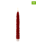Clayre & Eef 2er-Set: LED-Kerzen in Rot - (H)25 cm