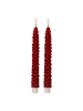 Clayre & Eef 2er-Set: LED-Kerzen in Rot - (H)25 cm