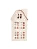 Clayre & Eef Windlicht "Haus" in Creme - (B)14 x (H)26 x (T)14 cm