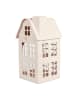 Clayre & Eef Windlicht "Haus" in Creme - (B)14 x (H)26 x (T)14 cm