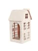 Clayre & Eef Windlicht "Haus" in Creme - (B)14 x (H)26 x (T)14 cm