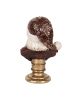 Clayre & Eef Deco-object "Kerstman" wit/rood - (B)17 x (H)27 x (D)15 cm