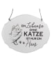 Clayre & Eef Textschild in Weiß - (B)18 x (H)15 cm