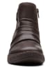 Clarks Skórzane botki "Caroline Orchid" w kolorze brązowym
