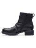 Clarks Leder-Boots "Hearth Rose" in Schwarz