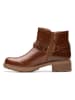 Clarks Leder-Boots "Hearth Kaylie" in Hellbraun