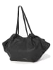 Lia Biassoni Leder-Schultertasche "Conza" in Schwarz - (B)60 x (H)33 x (T)15 cm
