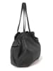 Lia Biassoni Leren schoudertas "Conza" zwart - (B)60 x (H)33 x (D)15 cm