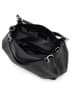 Lucca Baldi Leren schoudertas "Viareggio" zwart - (B)33 x (H)28 x (D)16 cm