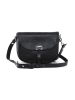 Lia Biassoni Leder-Umhängetasche "Neva" in Schwarz - (B)20 x (H)16 x (T)6 cm