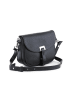 Lia Biassoni Leder-Umhängetasche "Neva" in Schwarz - (B)20 x (H)16 x (T)6 cm