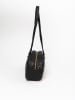 Lia Biassoni Leren schoudertas "Dollaro" zwart - (B)28 x (H)15 x (D)8 cm