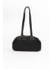 Lia Biassoni Leder-Schultertasche "Dollaro" in Schwarz - (B)28 x (H)15 x (T)8 cm