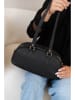 Lia Biassoni Leder-Schultertasche "Dollaro" in Schwarz - (B)28 x (H)15 x (T)8 cm