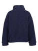 Blue Seven Flauschjacke in Dunkelblau/ Orange