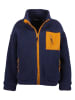 Blue Seven Flauschjacke in Dunkelblau/ Orange