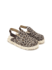 Goby Leren clogs beige/bruin