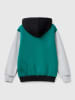 Benetton Hoodie in Türkis/ Dunkelblau/ Grau