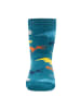 ewers 2-delige set: antislipsokken "Dinos" donkerblauw/turquoise