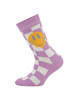 ewers 2er-Set: Socken "Karo/ Smile" in Dunkelblau/ Lila
