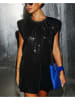Milan Kiss Paillettenjurk zwart