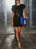 Milan Kiss Paillettenjurk zwart
