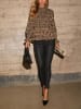 Milan Kiss Blouse lichtbruin/zwart