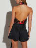 Milan Kiss Blusentop in Schwarz/ Rot